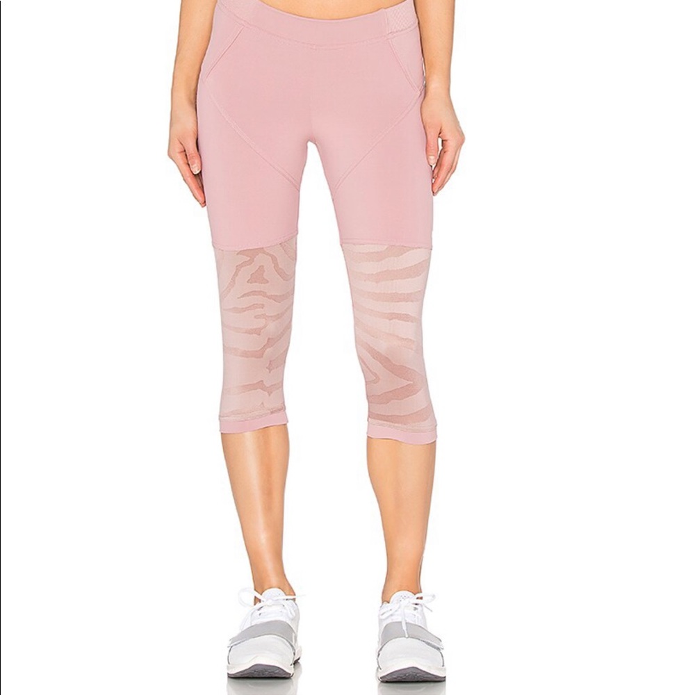REVOLVE Adidas by Stella McCartney Studio Zebra 3/4 Tight in Pale Salmon
